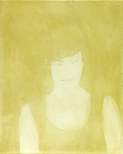 Kellnerin, Öl, Tempera und Bleistift auf Leinwand, 50 x 40 cm, 2005
